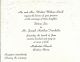 Wedding Inviation for Joseph Trewhella and Diana Stock md. 1966
