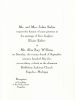 Wedding Invitation for Alan Williams and Elaine Stelter md. 1955