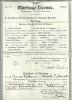Marriage Certificate for Tom Williams and Myrtle Johnston md. 1922