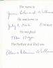 Birth Announcement for James Edward Williams b. 1962