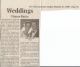 Newspaper Article - Wedding of Sarah and Roger Riutta md. 2000
